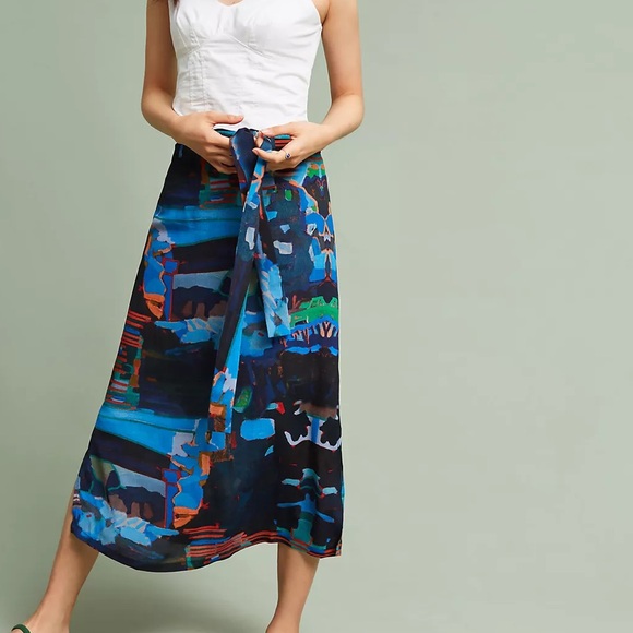 Anthropologie Dresses & Skirts - Anthropologie Bl-nk BlAnk Talulah Belted Midi Skirt size S